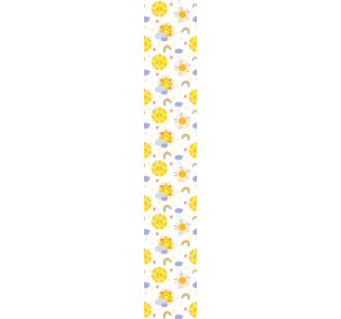 Vrolijke zonneschijn babykamer behang - TenStickers