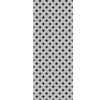 Kruispatroon geometrisch behang - TenStickers