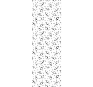 Raket patroon babykamer behang - TenStickers