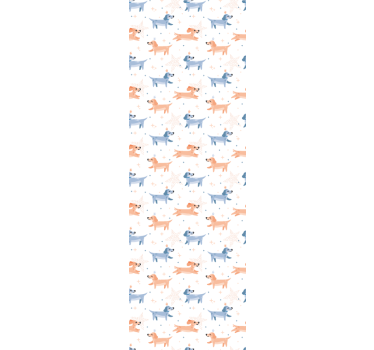 Speels puppy-thema babykamer behang - TenStickers