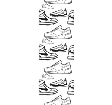 Sneaker-illustraties behang kunst - TenStickers