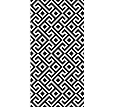Ingewikkeld zwart-wit ontwerp behang geometrisch - TenStickers