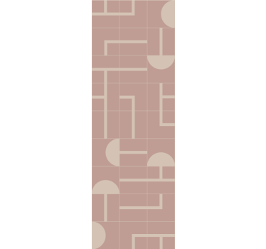 Beige zachte vormen behang geometrisch - TenStickers
