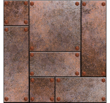 Metalen platen behang tienerkamer - TenStickers