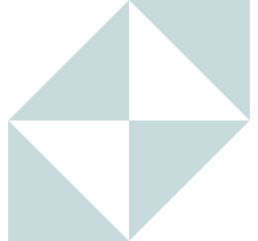 Blauwe driehoekjes geometrisch behang - TenStickers