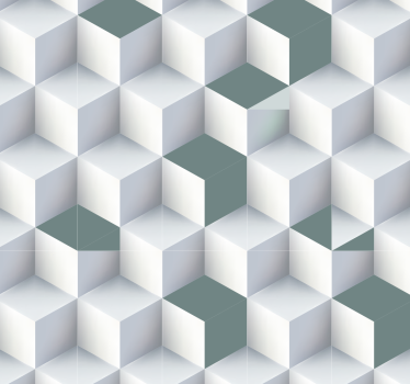 Geometrische kubusillusie behang geometrisch - TenStickers