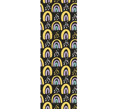Kleurrijk regenboogpatroon babykamer behang - TenStickers