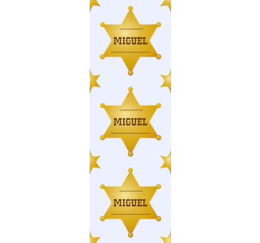 Aanpasbare sheriffsterren babykamer behang - TenStickers