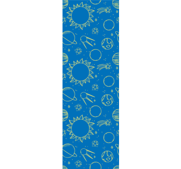 Achtergrond met ruimtethema babykamer behang - TenStickers