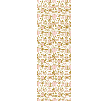Uil gebreide muts babykamer behang - TenStickers