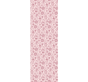 Roze speelgoed en kleding babykamer behang - TenStickers