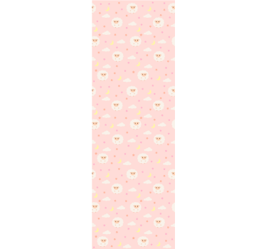 Schattig schapenpatroon babykamer behang - TenStickers
