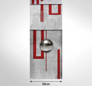Vinyl behang betonlook Rood wit moderne kunst beton - TenStickers