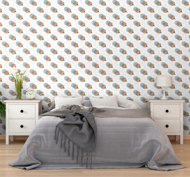 Abstract stippenmotief behang kunst - TenStickers
