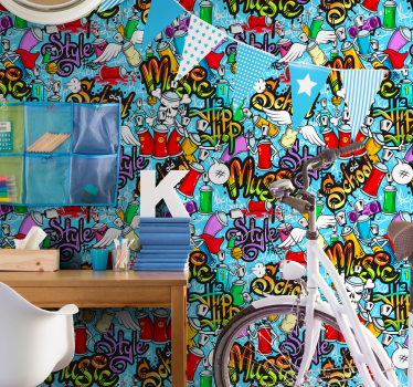 Kunst behang Abstracte Patroon - TenStickers