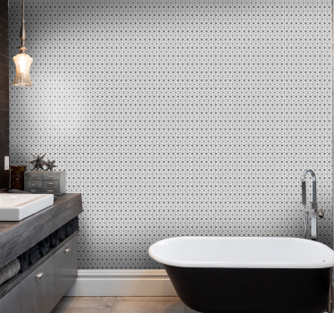Badkamer behang Grijs mozaïek - TenStickers