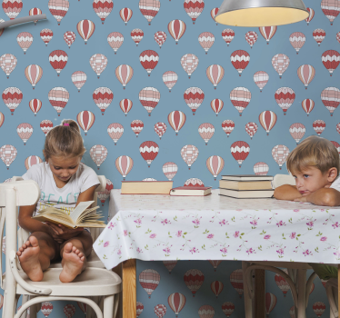 Ballonmotief ontwerp behangpapier kinderkamer - TenStickers