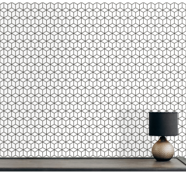 Behang geometrisch cubisch patroon - TenStickers