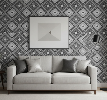 Behang geometrisch diamant illusie - TenStickers
