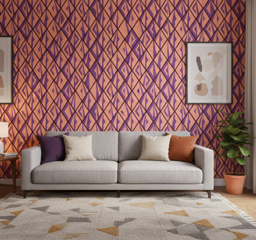 Behang geometrisch diamantmotief - TenStickers