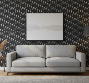 Behang geometrisch lijnpatronen - TenStickers