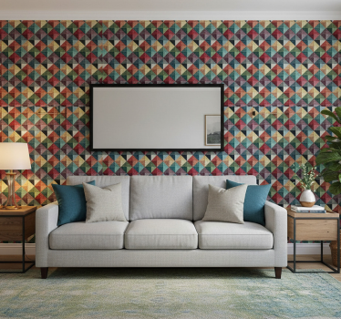 Behang geometrisch met geometrische vormen - TenStickers