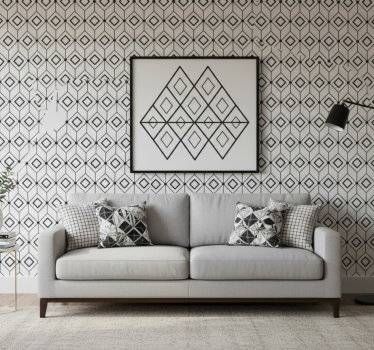 Behang geometrisch moderne diamantelementen - TenStickers