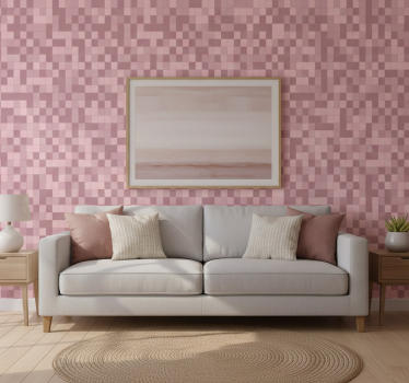 Behang geometrisch pixelcamouflage - TenStickers