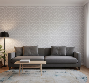 Behang geometrisch ruitvormig ontwerp - TenStickers
