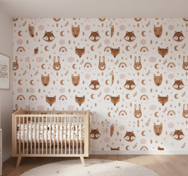 Behangpapier kinderkamer bosdieren - TenStickers