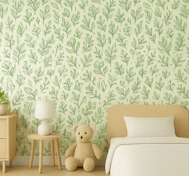 Behangpapier kinderkamer botanisch groen - TenStickers