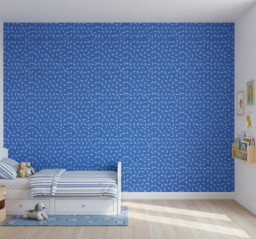 Behangpapier kinderkamer hondenbot patroon - TenStickers