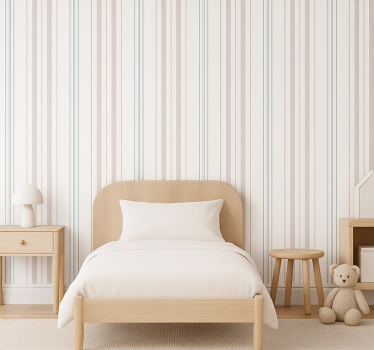 Behangpapier kinderkamer pastel dunne strepen - TenStickers
