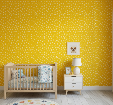 Behangpapier kinderkamer speelse bottenpatroon - TenStickers