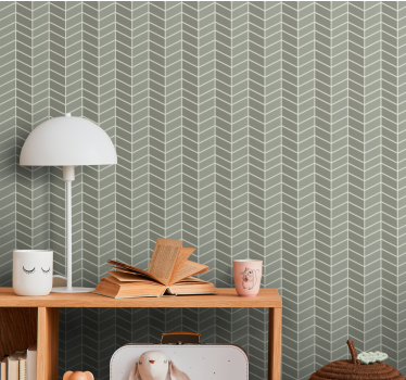 Beige chevronmotief behang geometrisch - TenStickers
