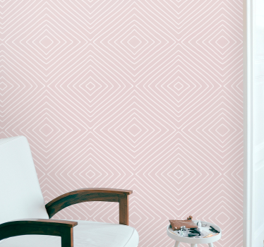 Diamantlijnvormen behang geometrisch - TenStickers