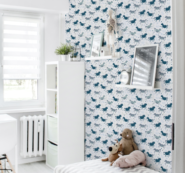 Dieren behang Behang met subtiele paarden - TenStickers