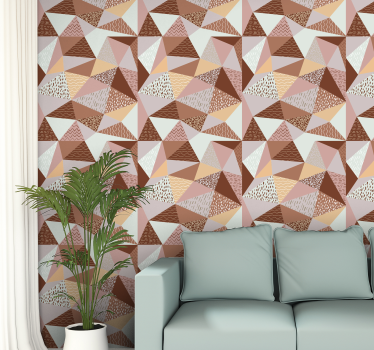 Driehoeken - compositie geometrische driehoek behang - TenStickers