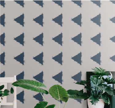 Moderne geometrische print behang driehoeken - TenStickers