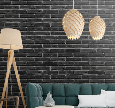 Elegante schaallampen behang baksteen - TenStickers