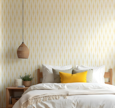 Gele rabaul ikat geometrisch behang - TenStickers