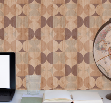 Geometrisch cirkelmotief fotobehang woonkamer - TenStickers
