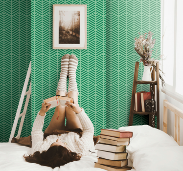 Geometrische botanische behang geometrisch - TenStickers