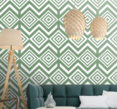 Geometrische diamantvormen behang geometrisch - TenStickers