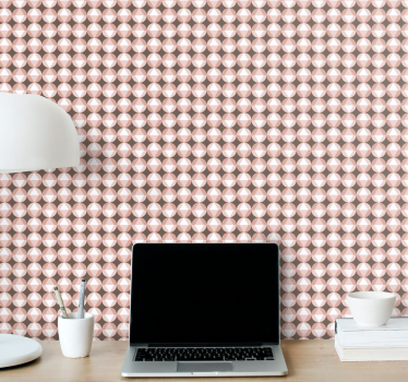 Beige patroonmotief stippenbehang - TenStickers
