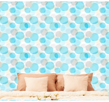 Geometrische puntmatrix behang geometrisch - TenStickers