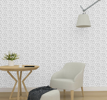Geometrische raster behang geometrisch - TenStickers