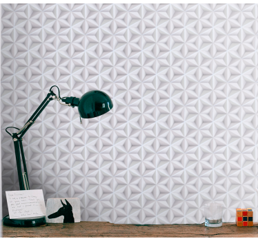 Geometrische reliëfdruk behang geometrisch - TenStickers