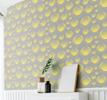 Geometrische stippenstructuur behang geometrisch - TenStickers
