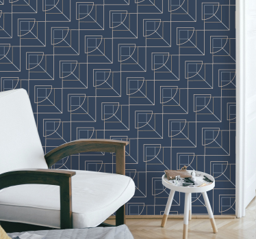 Geometrische vormen ontwerp behang geometrisch - TenStickers